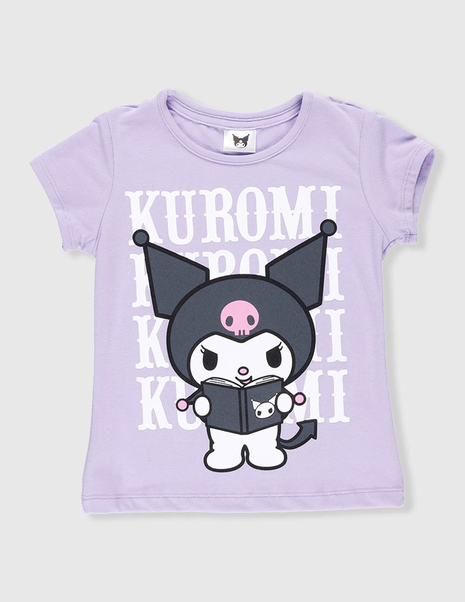 Playera Hello Kitty Kuromi manga corta para niña 2