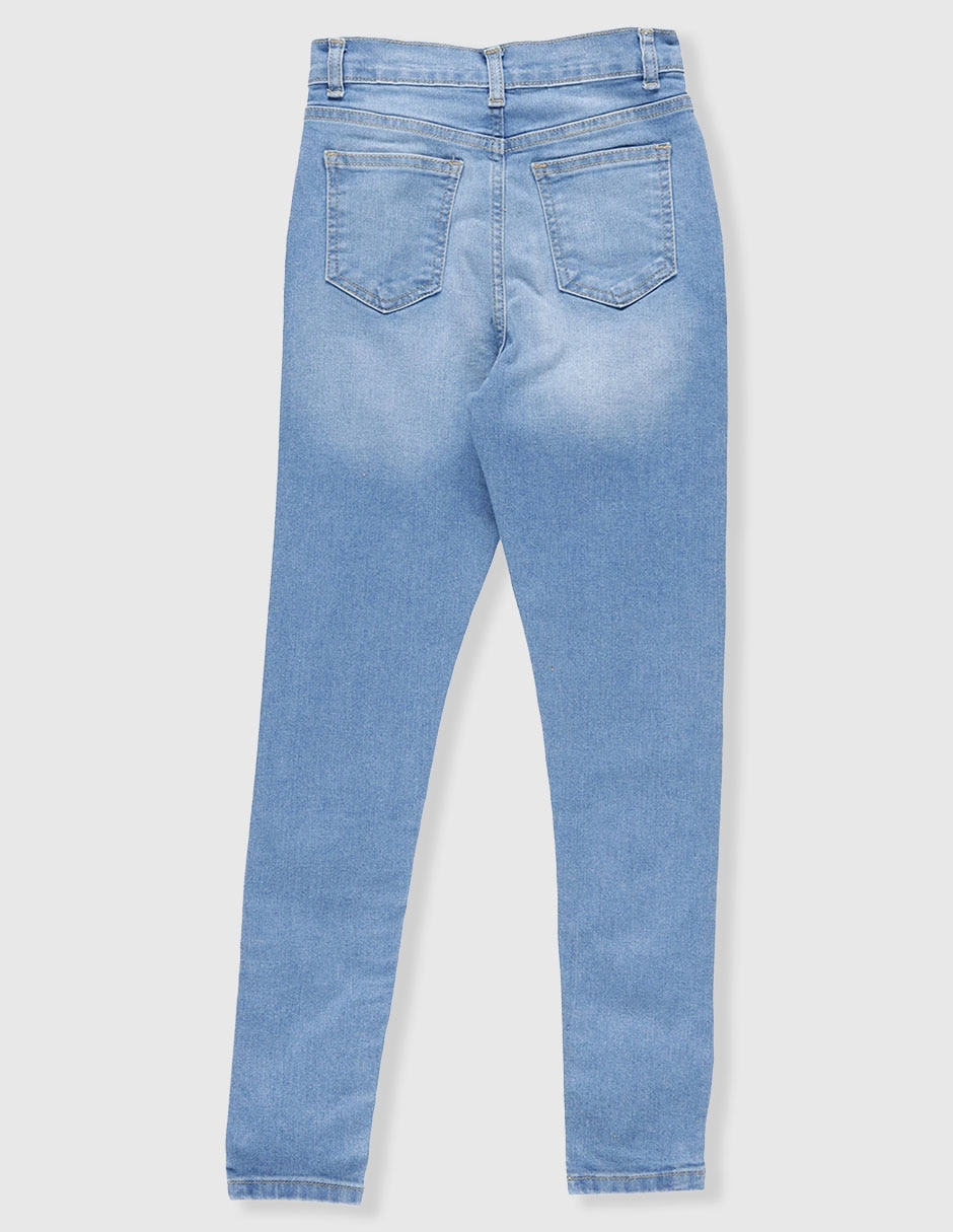 Jeans skinny weekend lavado medio para niña