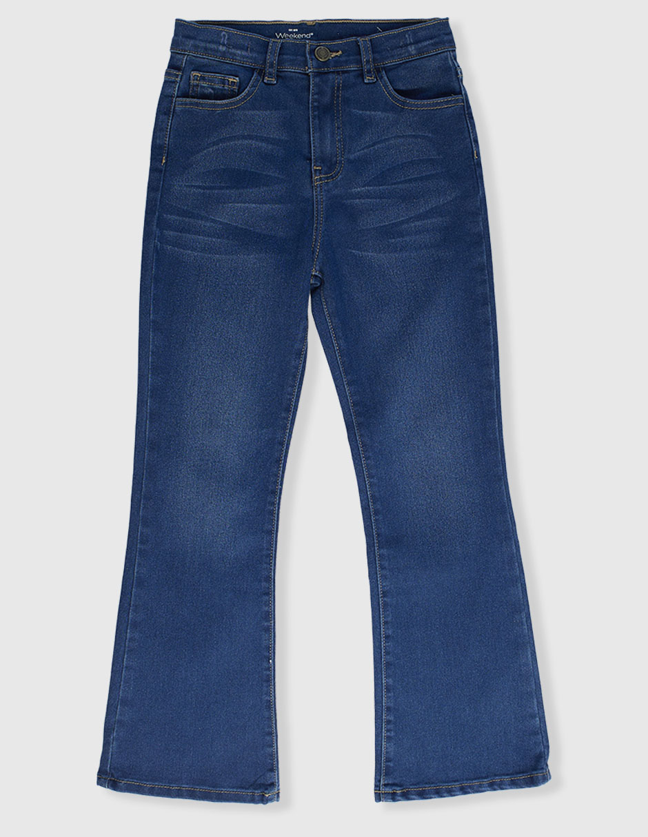 Jeans Wideleg lavado obscuro para niña Jeans Wideleg lavado obscuro para niña