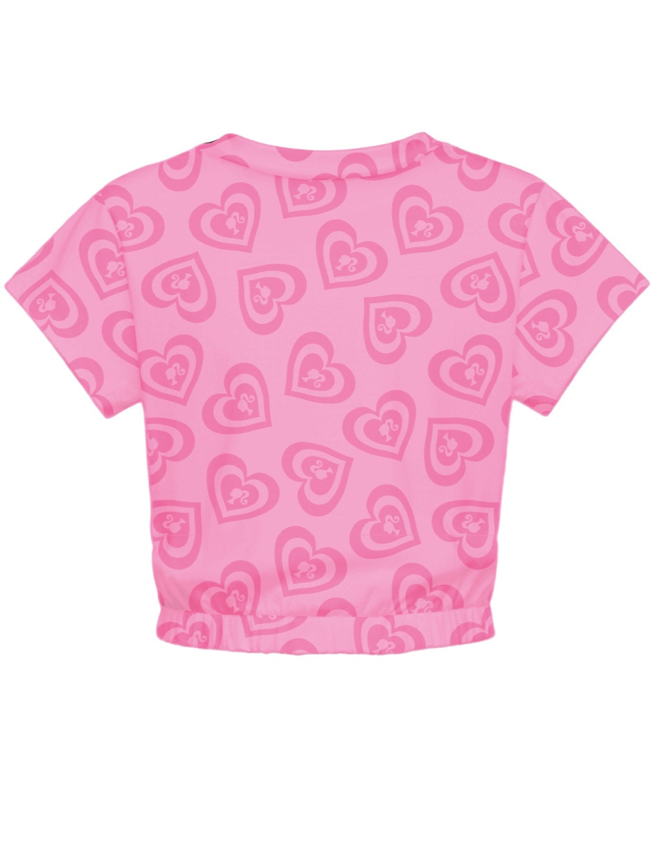 Playera Barbie manga corta para niña