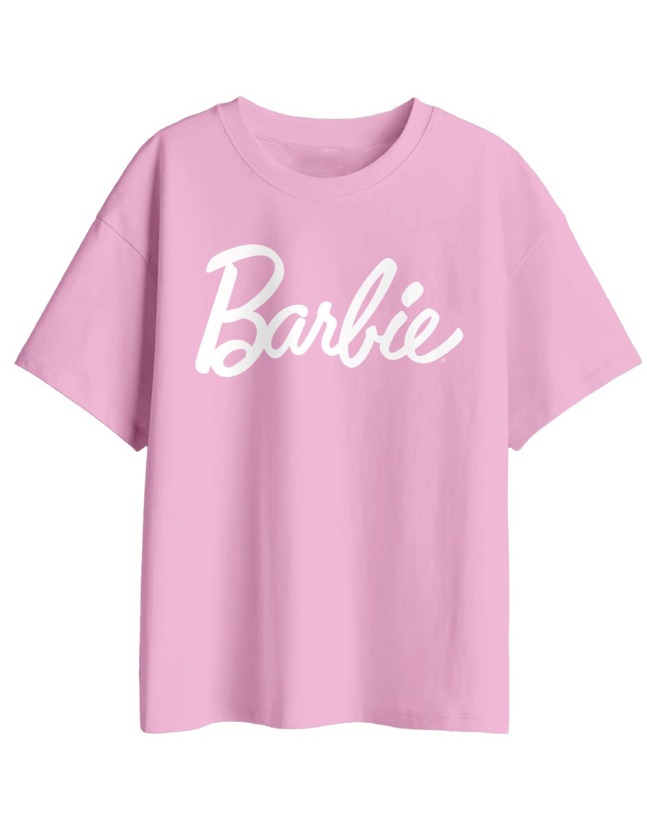 Playera Barbie manga corta para niña Playera Barbie manga corta para niña