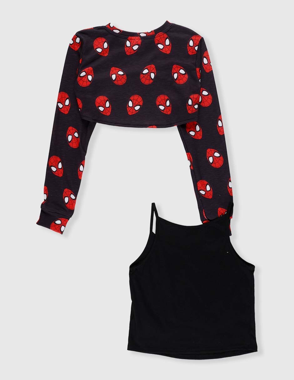 Set sudadera y playera spiderman para niña 3