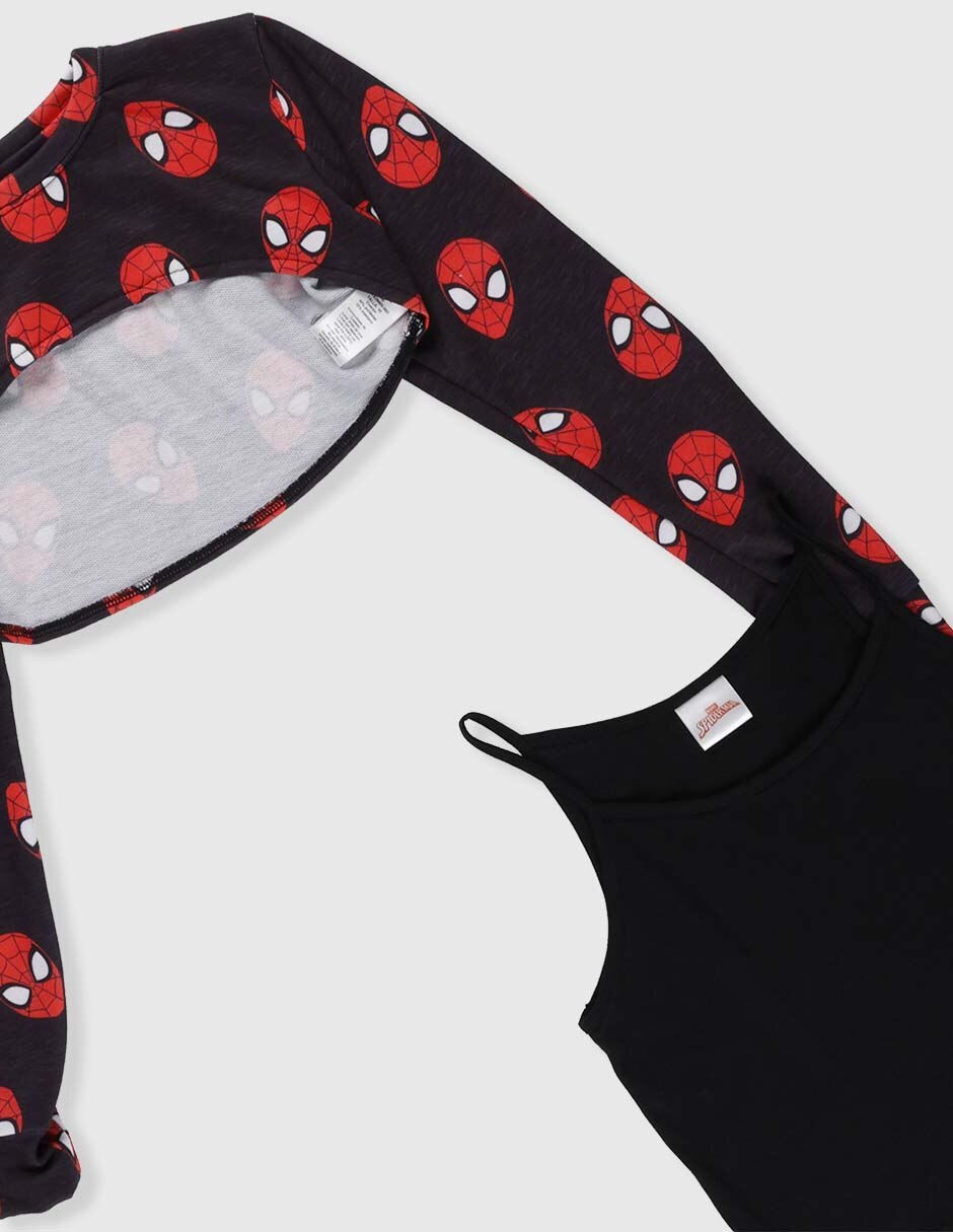 Set sudadera y playera spiderman para niña 4