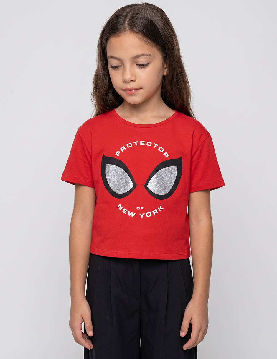 Playera manga corta Marvel DTR para niña