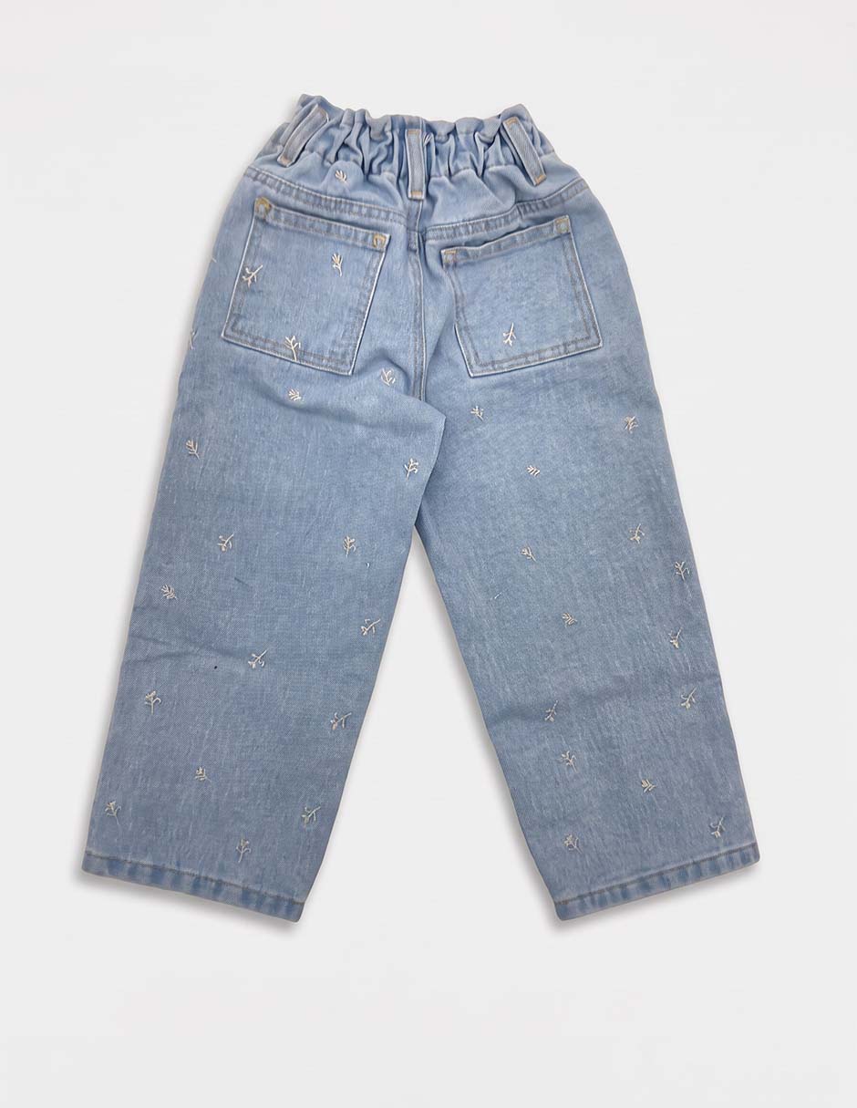 Jeans recto lavado claro para niña 5