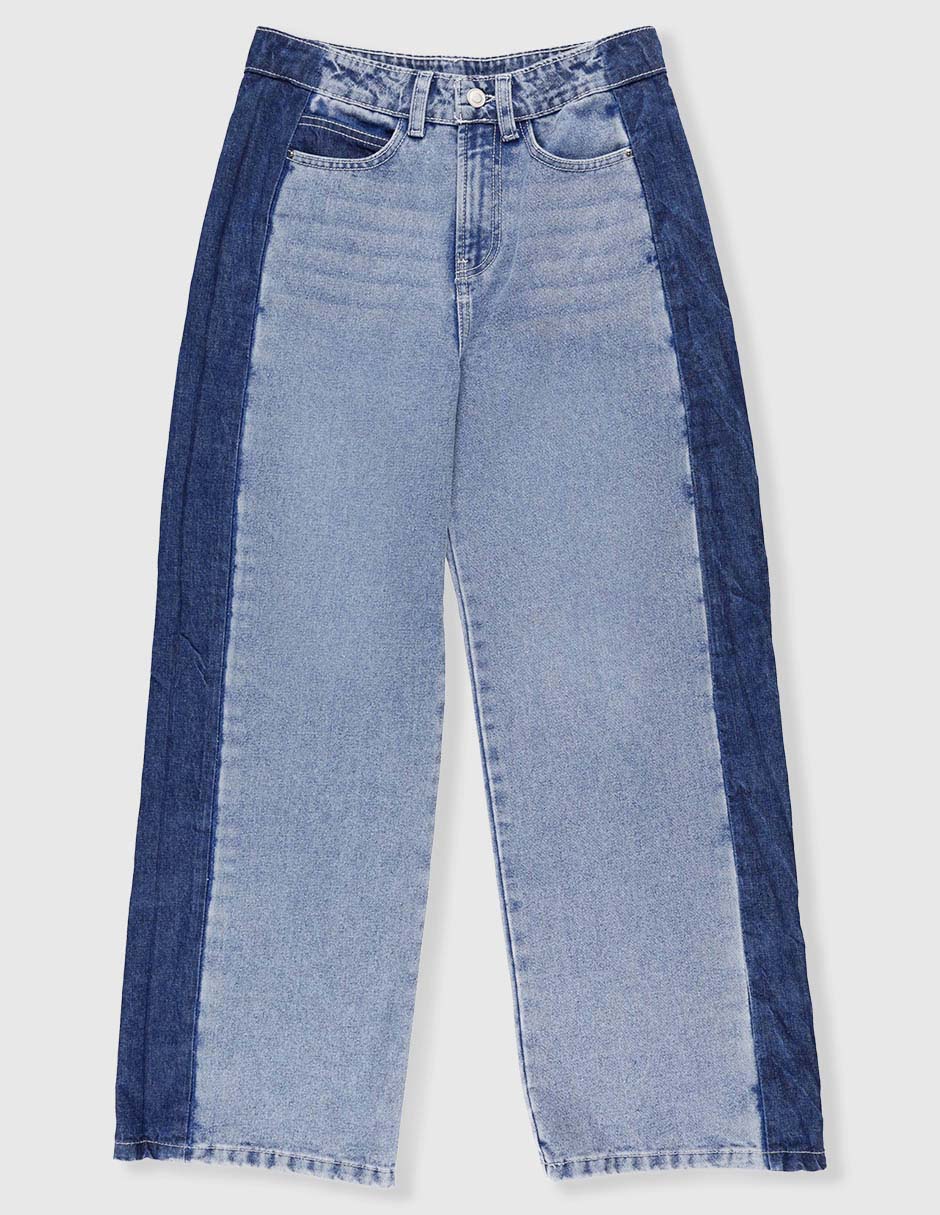 Jeans wide leg Weekend deslavado para niña