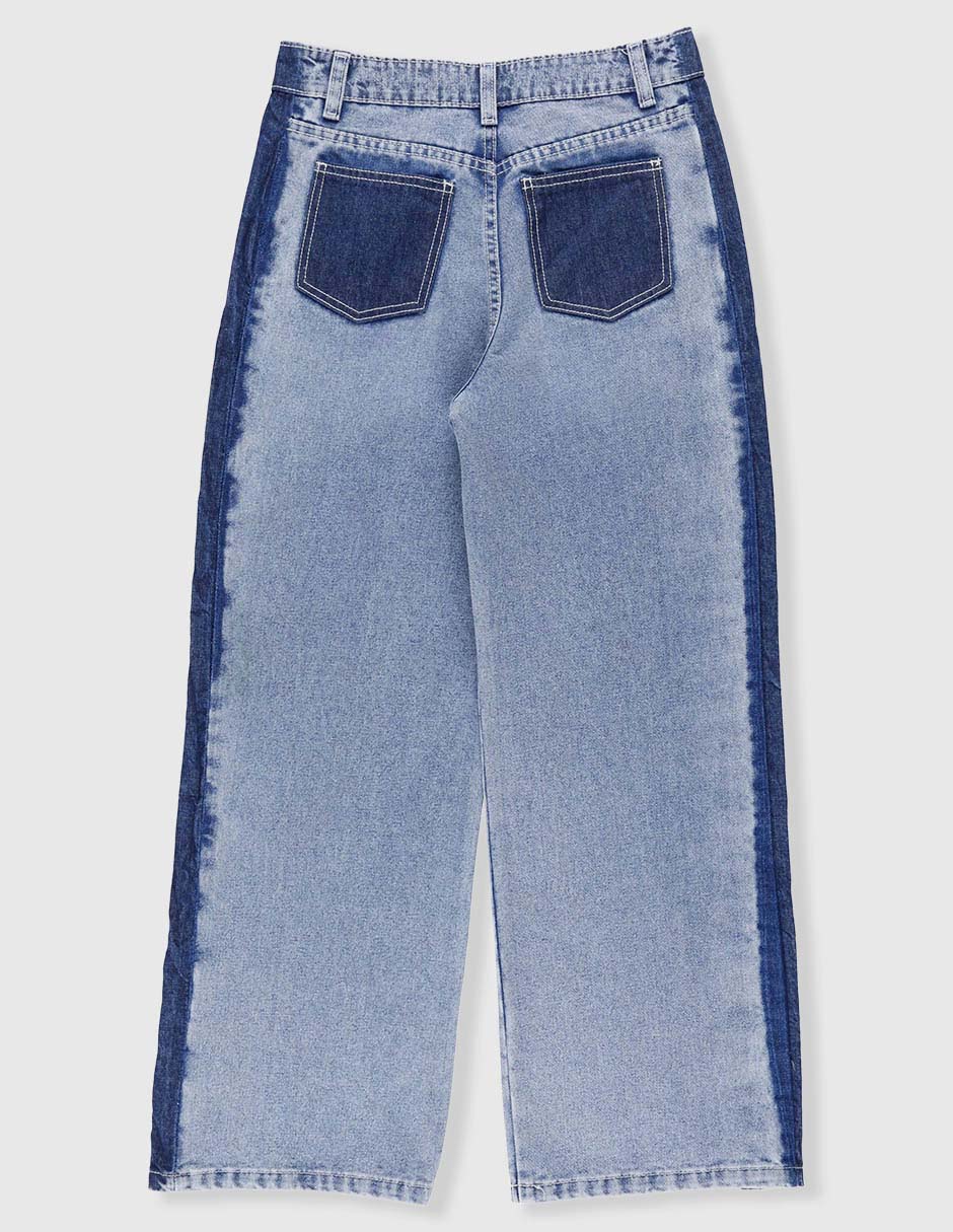 Jeans wide leg Weekend deslavado para niña