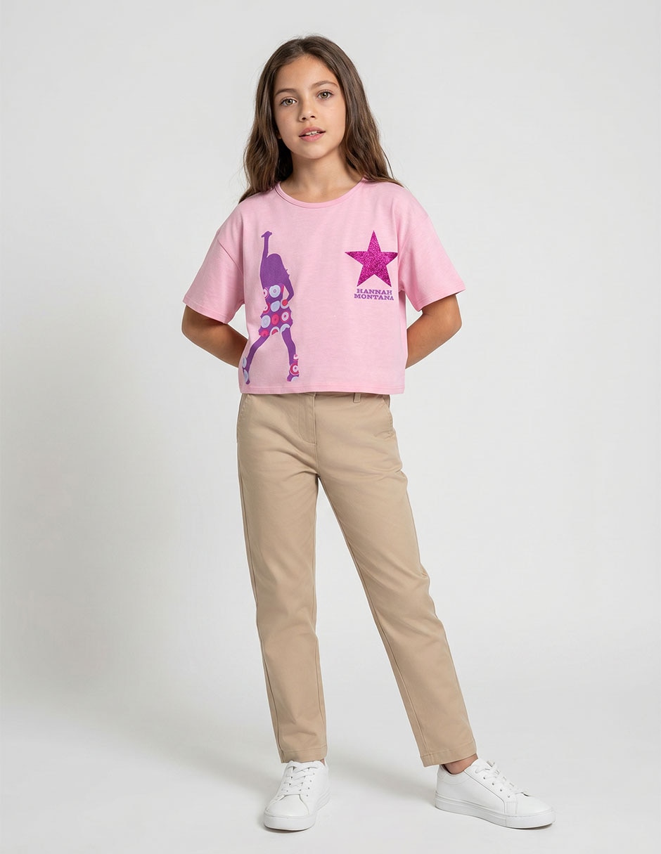 Playera Disney Dtr manga corta para niña