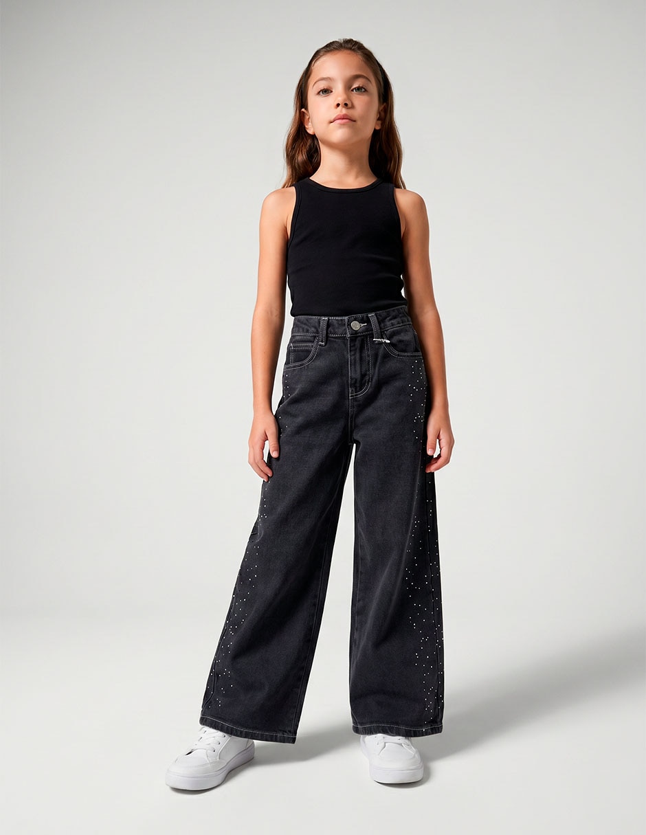 Jeans wide leg para niña Jeans wide leg para niña