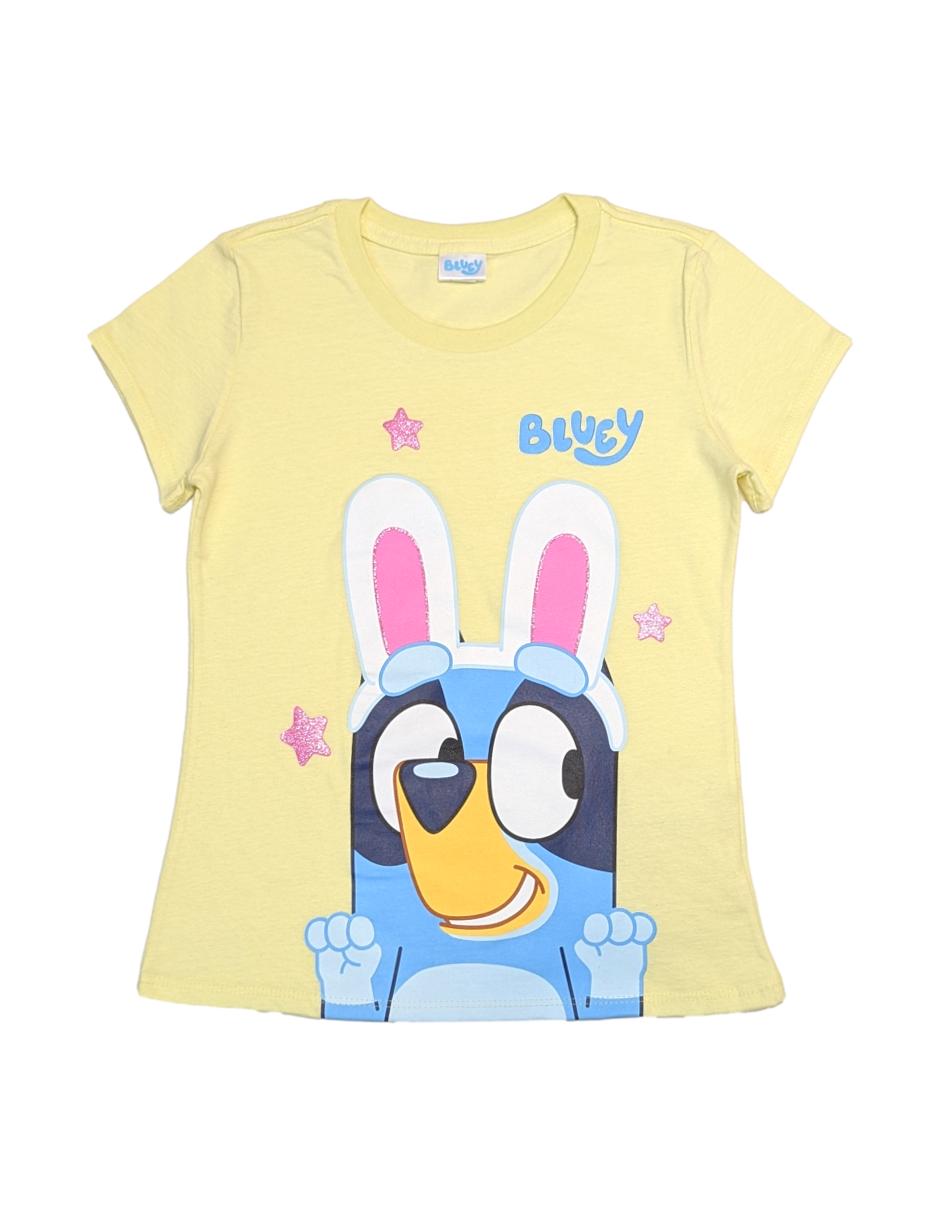 Playera Bluey manga corta para niña Playera Bluey manga corta para niña