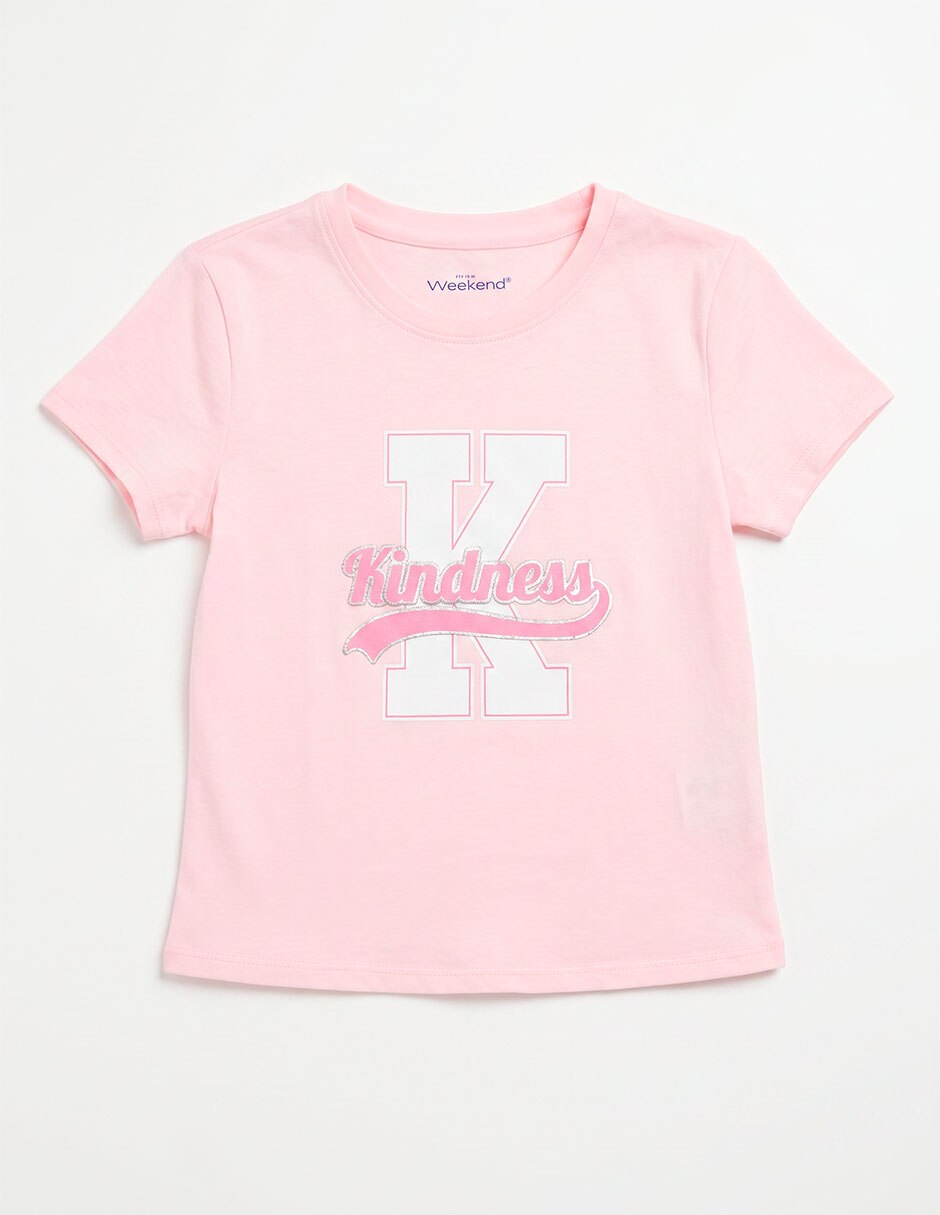 Playera manga corta para niña