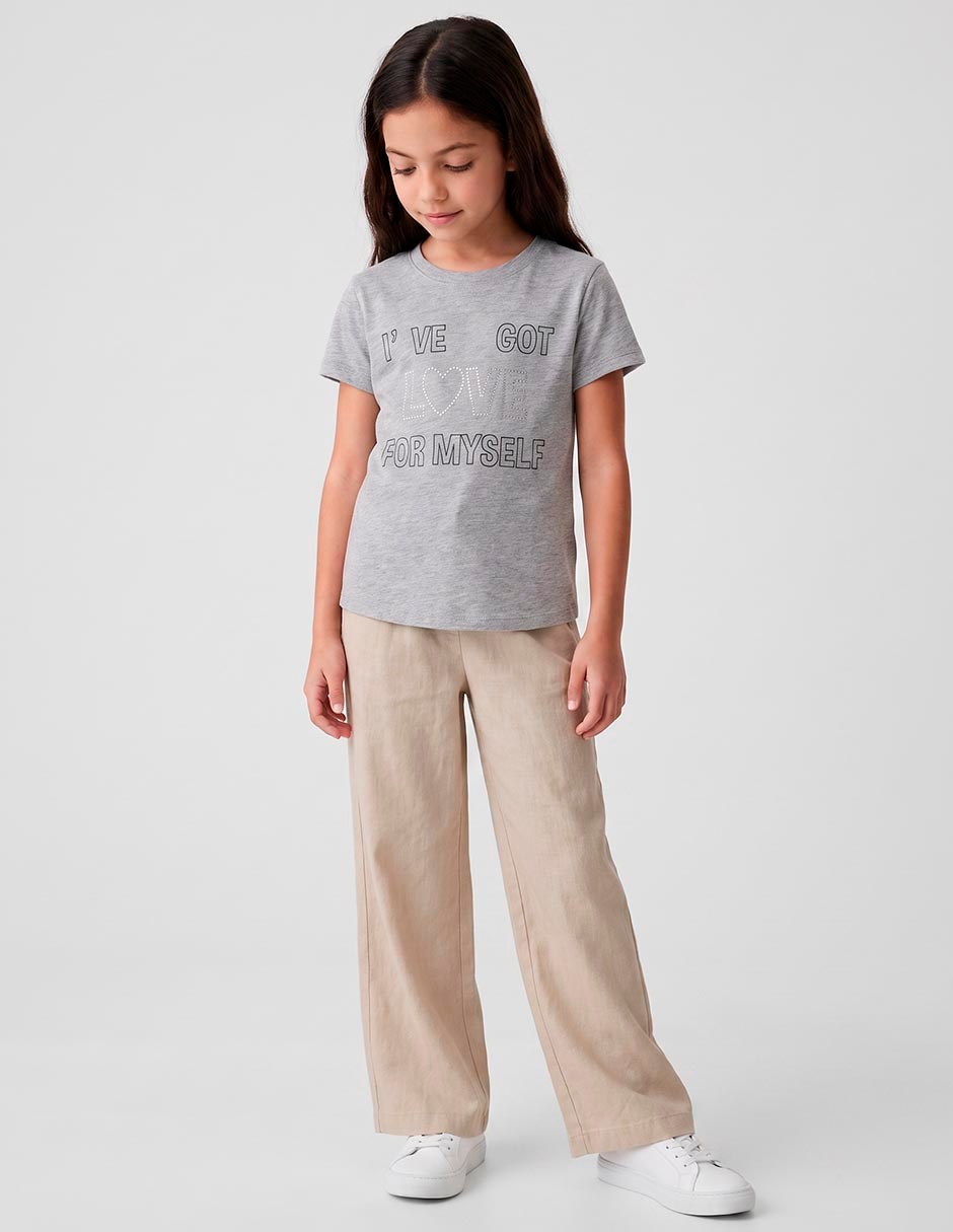 Playera manga corta para niña