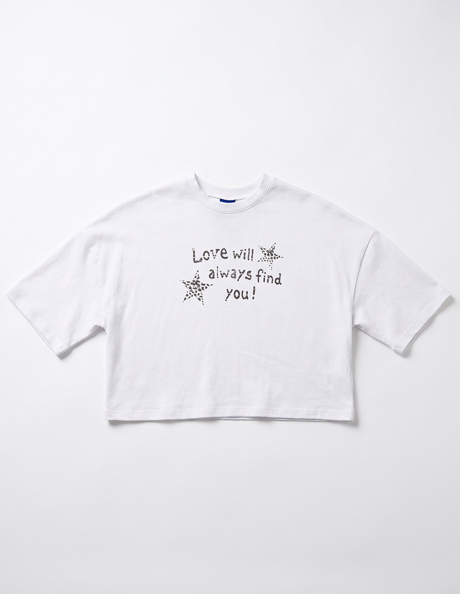 Playera manga corta para niña