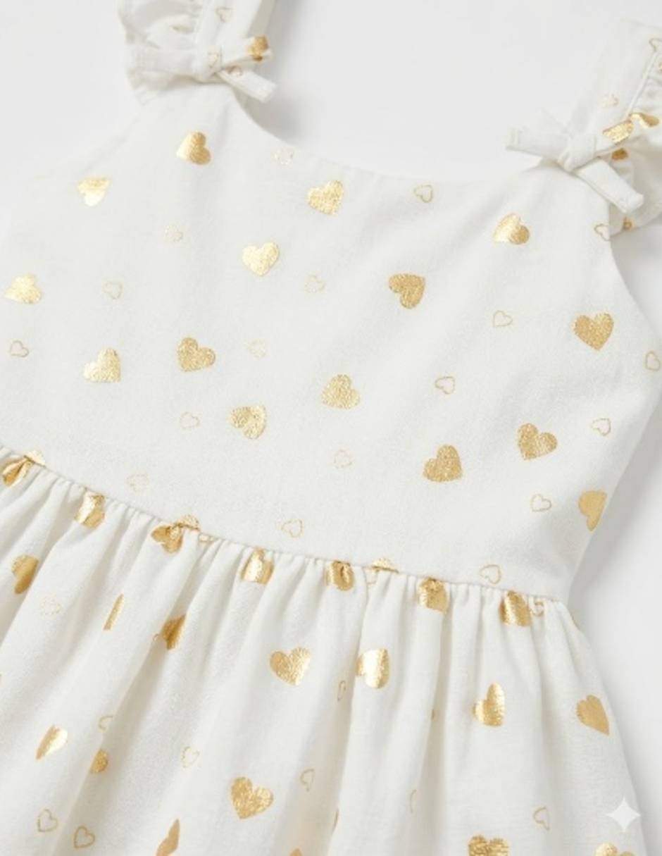 Vestido manga cap para niña 3