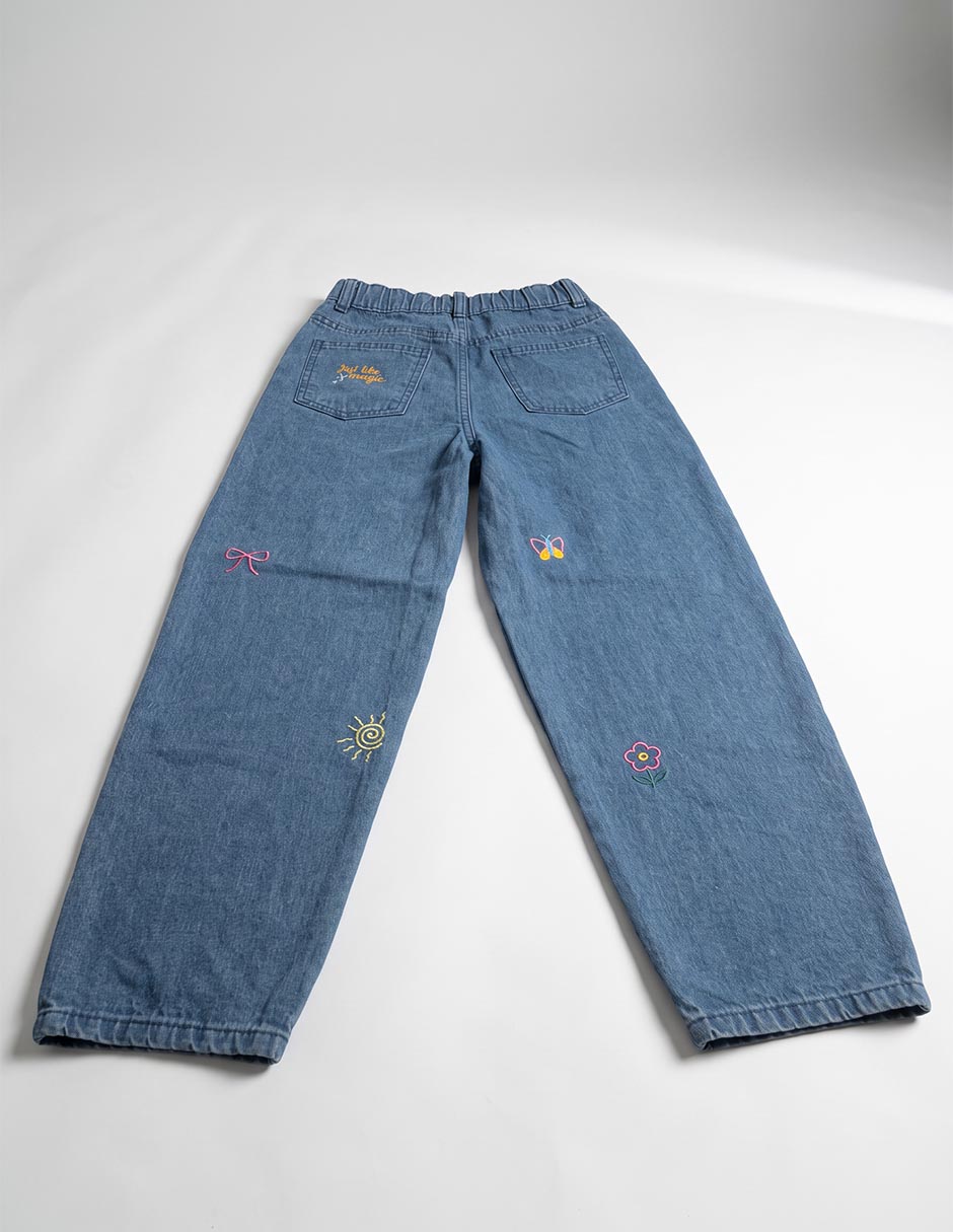Jeans barrel para niña 3
