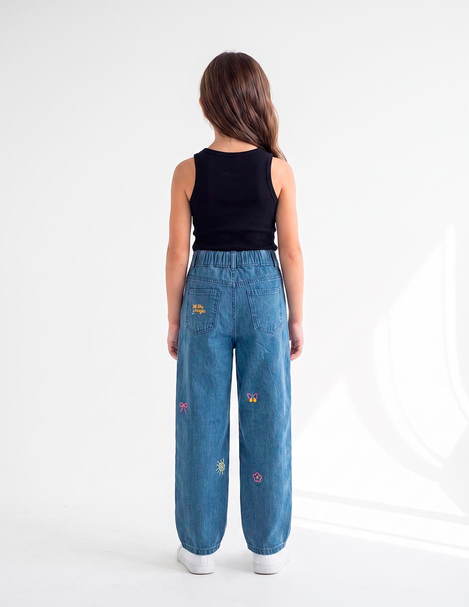Jeans barrel para niña 7