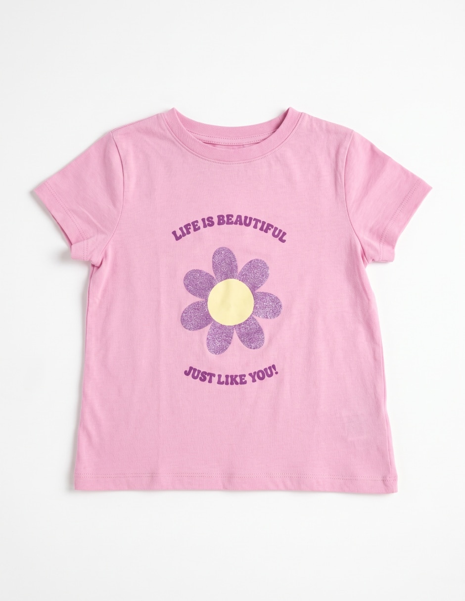 Playera manga corta para niña Playera manga corta para niña