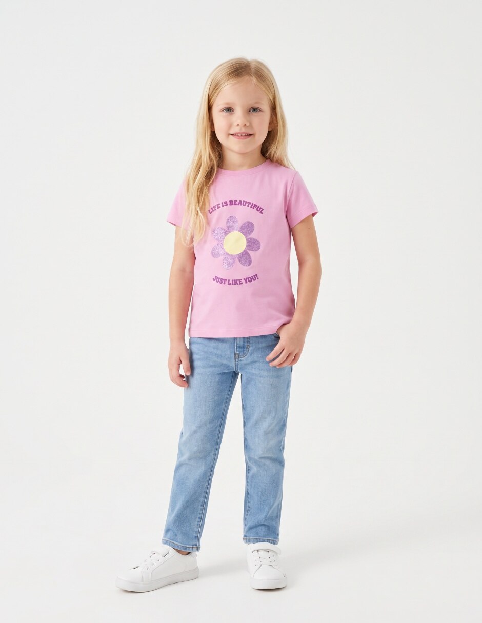 Playera manga corta para niña 4