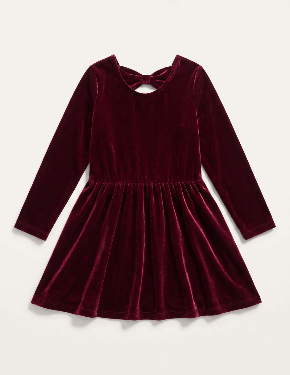 Vestido manga regular para niña