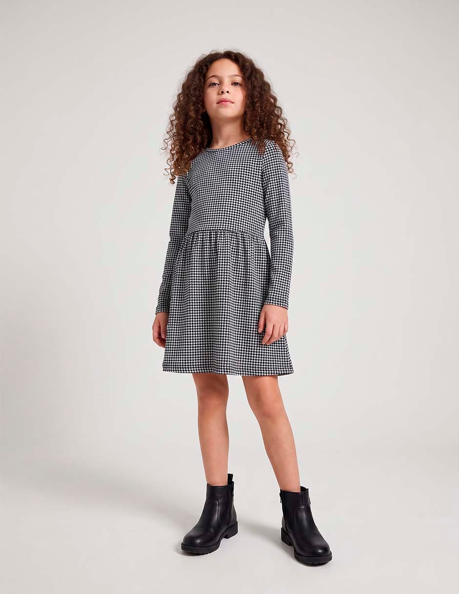 Vestido manga larga para niña 5