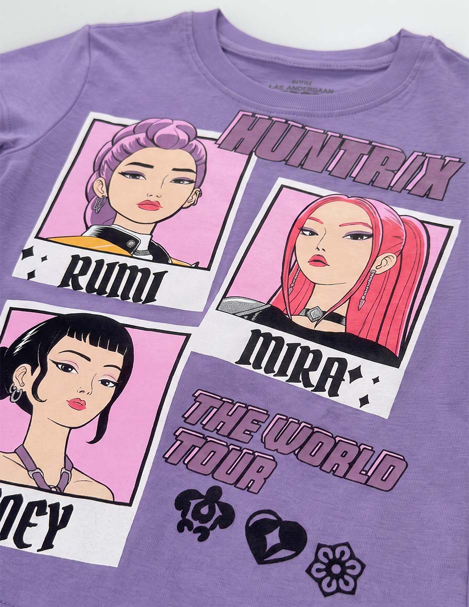 Playera kpop manga corta para niña 5
