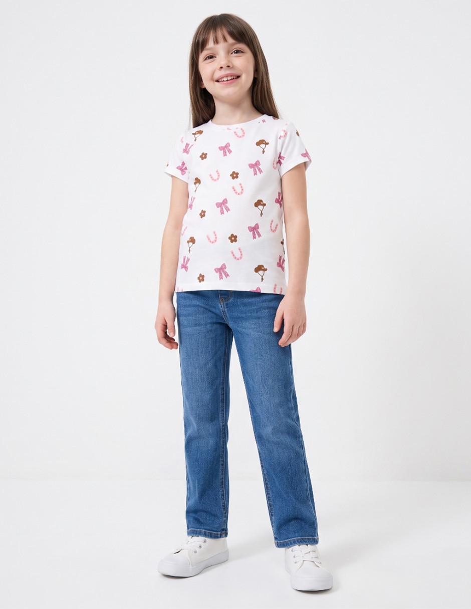 Playera manga corta para niña