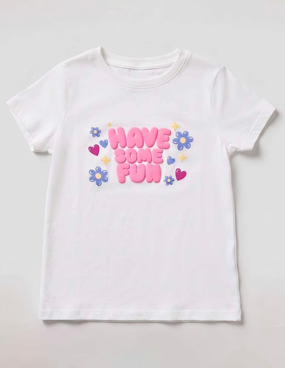 Playera manga corta para niña Playera manga corta para niña