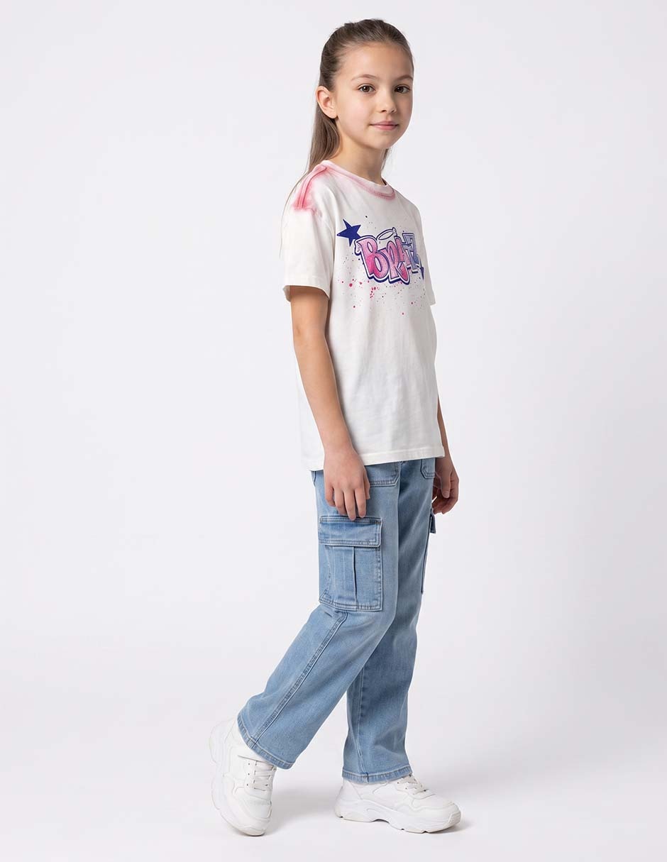 Playera manga corta para niña Playera manga corta para niña