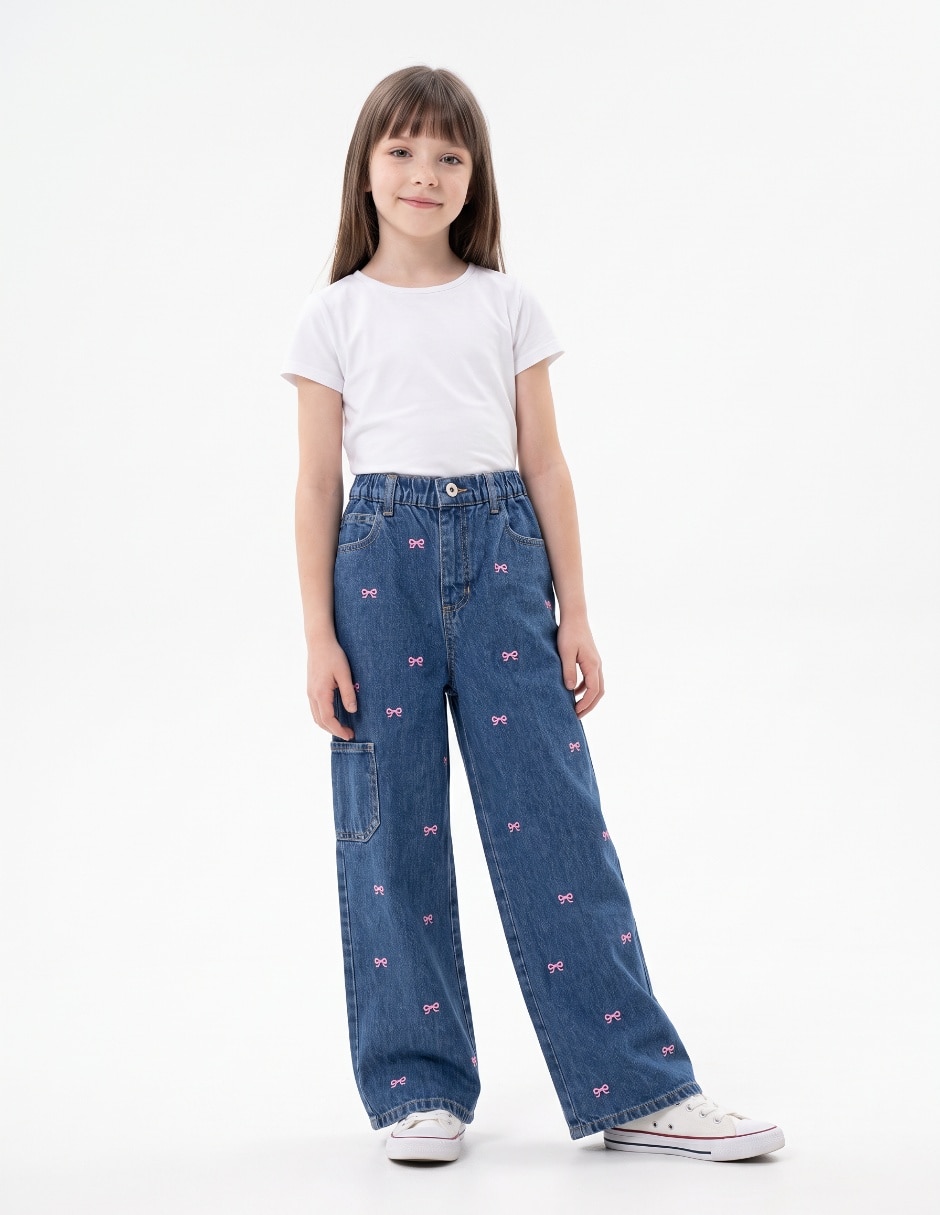 Jeans straight para niña