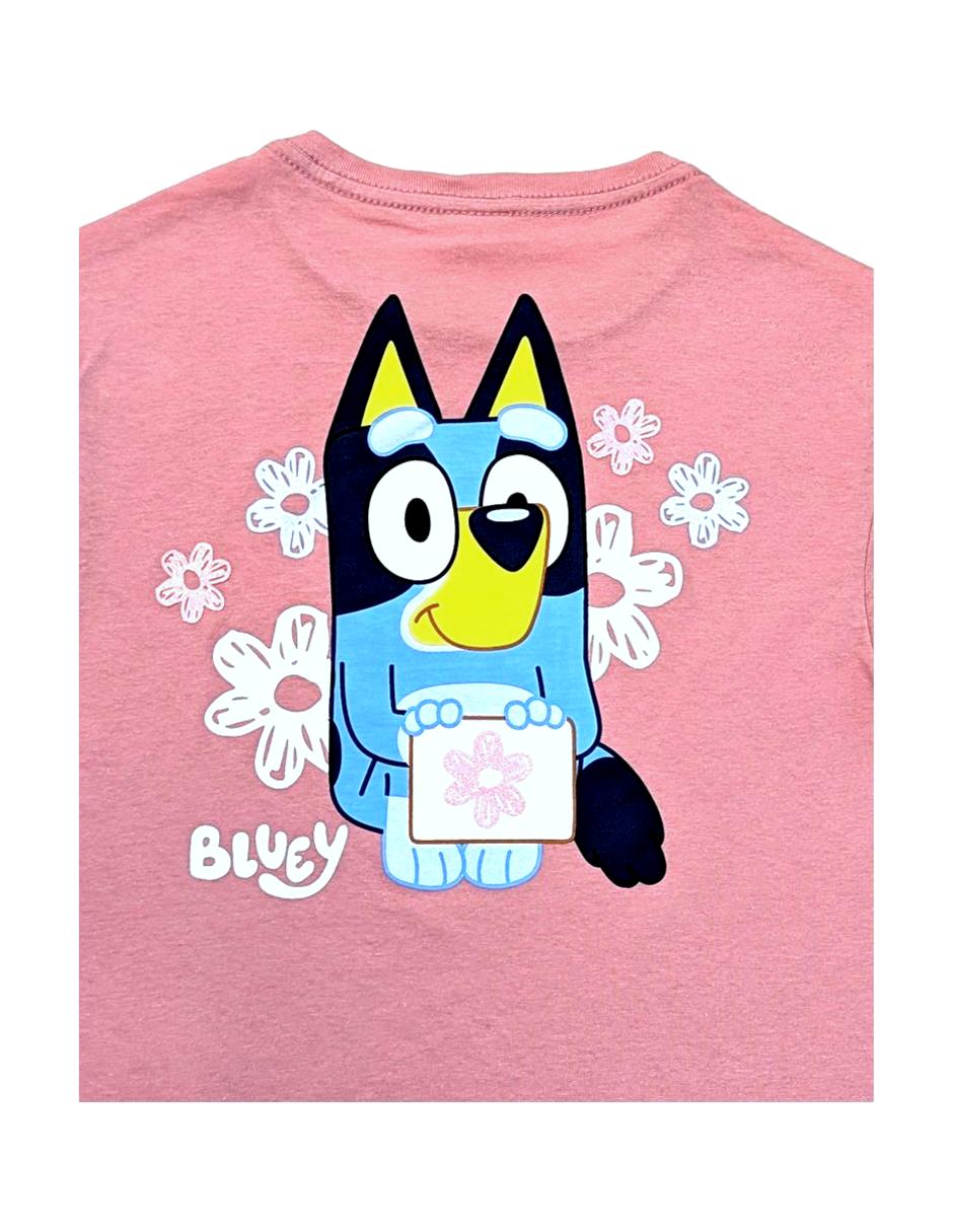 Playera y bingo bluey manga corta para niña 2