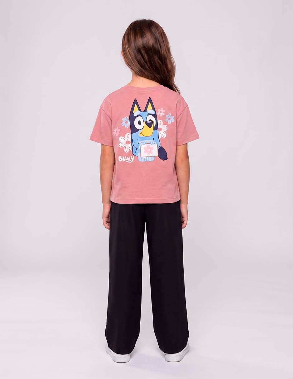 Playera Bluey y Bingo Bluey manga corta para niña 8