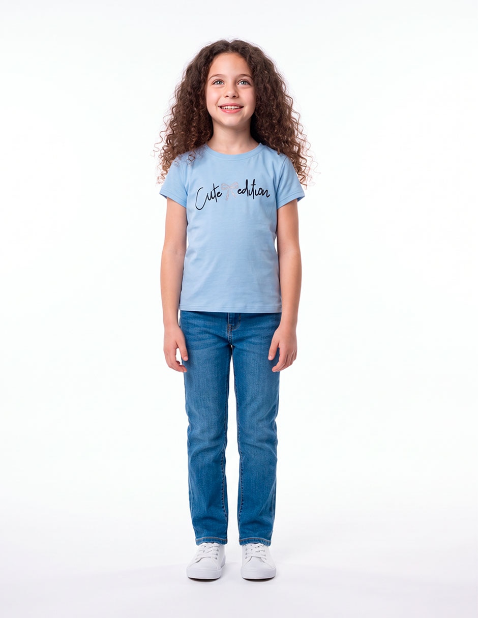 Playera manga corta para niña Playera manga corta para niña