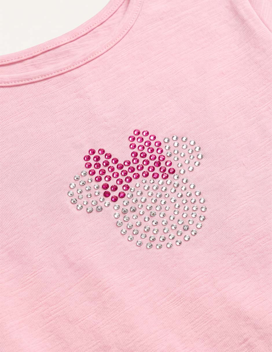 Playera Minnie Mouse manga corta para niña 3