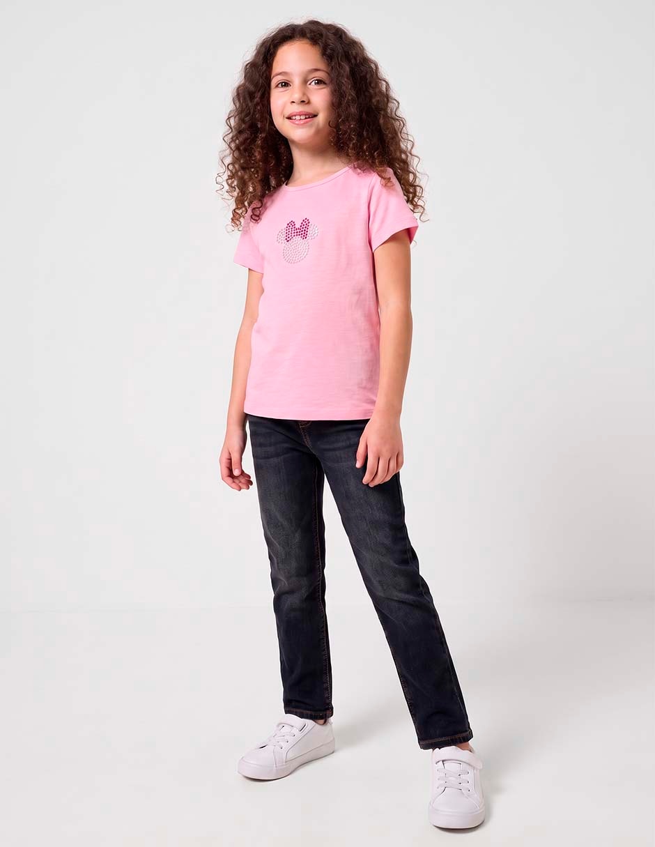Playera Minnie Mouse manga corta para niña 5
