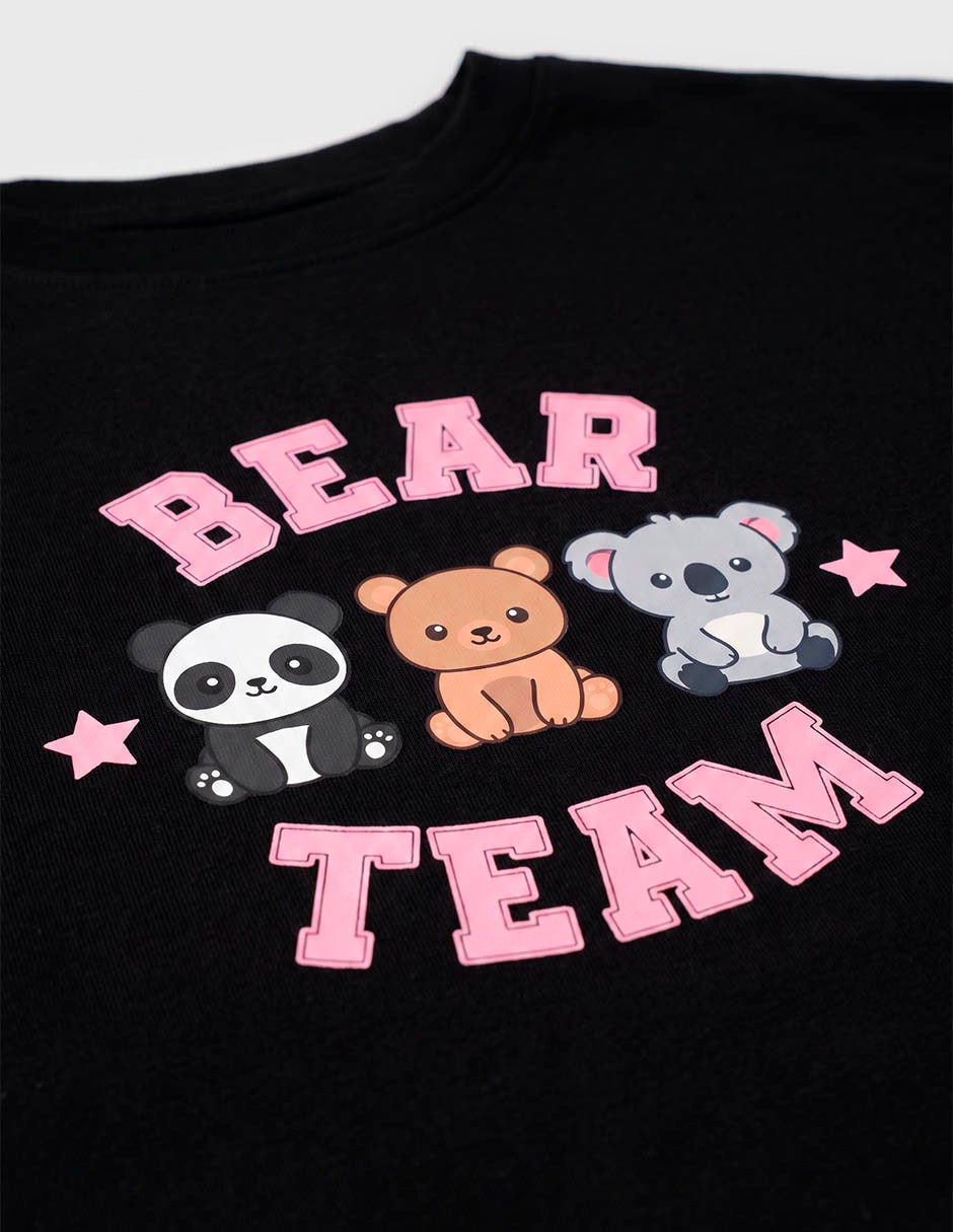 Playera manga corta para niña