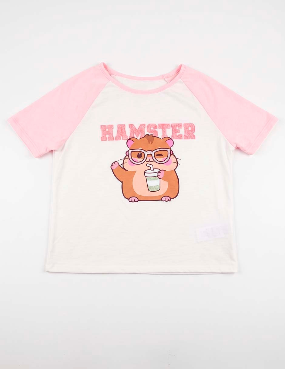 Playera manga corta para niña