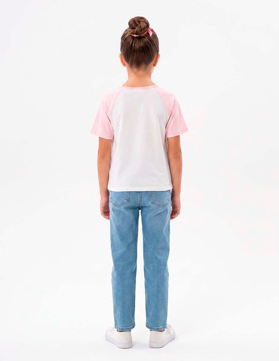 Playera manga corta para niña