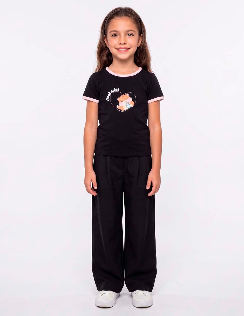 Playera manga corta para niña Playera manga corta para niña