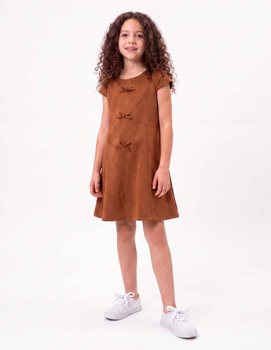 Vestido manga cap para niña 5