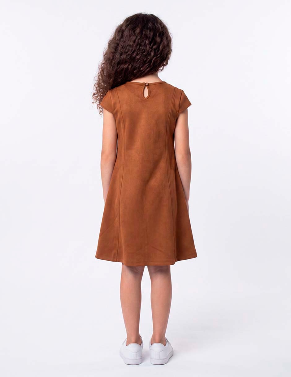 Vestido manga cap para niña 6