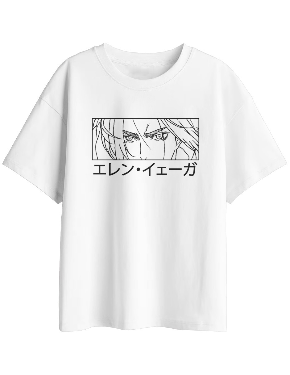 Playera attack on titanmanga corta para niña Playera attack on titanmanga corta para niña