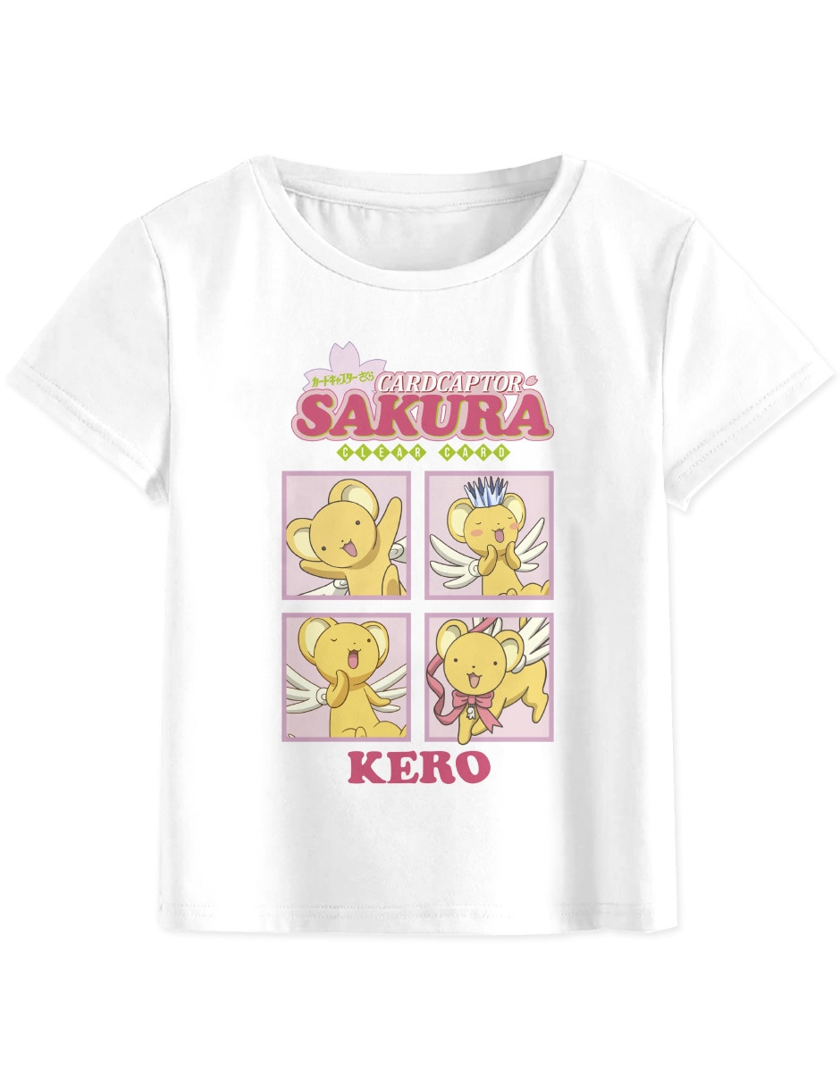 Playera Sakura Cardcaptor manga corta para niña Playera Sakura Cardcaptor manga corta para niña